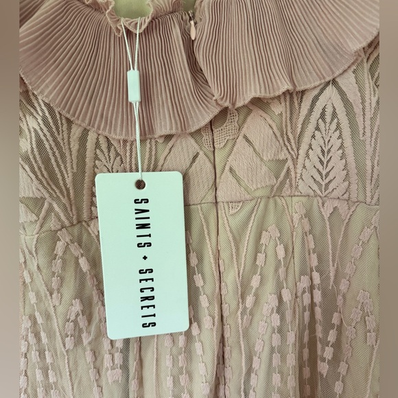 Saints and Secrets Anthropologie Mauve Off-The-Shoulder Dress, NWT, Size M - Picture 4 of 8